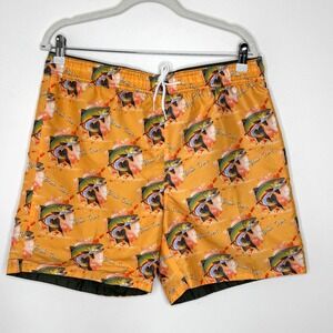 Wave Life Reversible Brook‎ Trout Swim Shorts Size 34